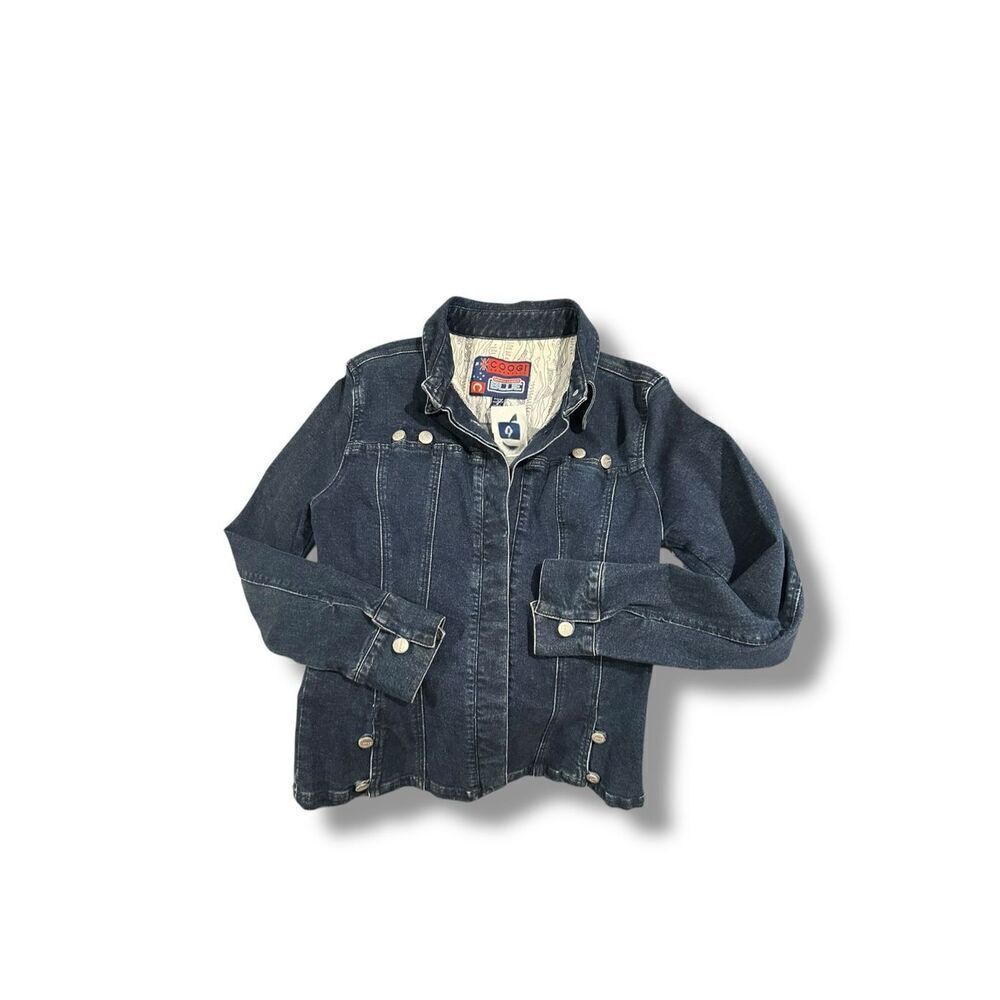 Coogi Australia VTG 90s Y2K Down Under Blue Denim Jacket Retro Women’s Size M Me